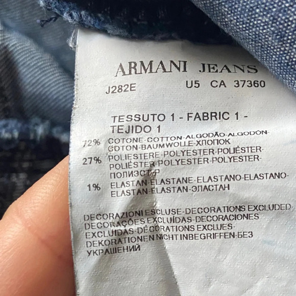 Armani skinny leg denim mid rise jeans Sz 26” - Picture 9 of 13